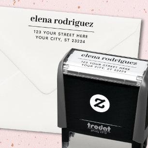 Simple Modern Return Address Self-inking Stamp