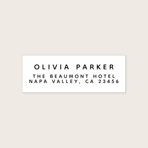 Simple Modern Return Address Self-inking Stamp