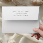 Simple Modern Return Address Wedding Envelope<br><div class="desc">Simple modern wedding envelope with return address</div>
