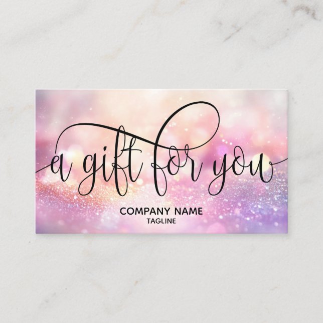 Simple & Modern Rose Gold Certificate Gift Card (Front)