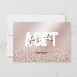Simple & Modern Rose gold Certificate Gift Card