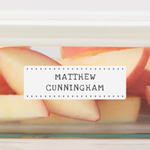 Simple Modern Rough Stitch Add Five Names Kids' Labels