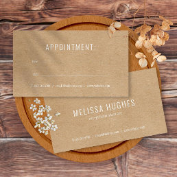 Simple Modern Rustic Kraft Appointment Card