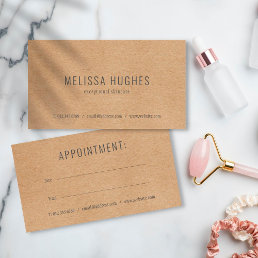 Simple  Modern Rustic Kraft Appointment Card
