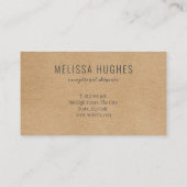 Simple Modern Rustic Kraft Appointment Card (Back)