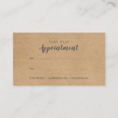 Simple Modern Rustic Kraft Appointment Card (Front)
