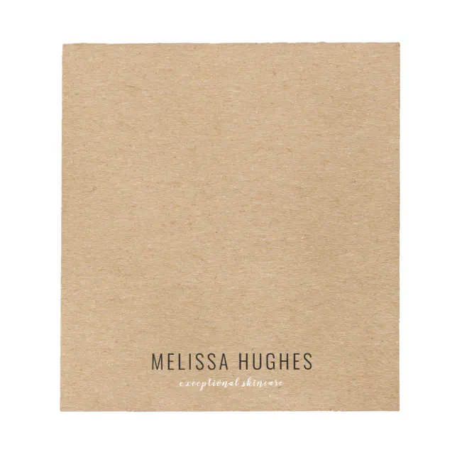 Simple Modern Rustic Kraft Boho Notepad | Zazzle