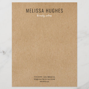 Simple Modern Rustic Kraft Letterhead