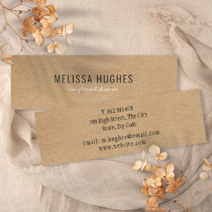 Simple Modern Rustic Kraft Mini Business Card