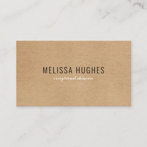 Simple Modern Rustic Kraft QR Code Business Card