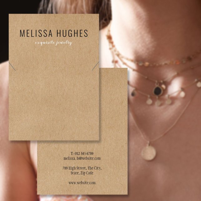 Simple Modern Rustic Necklace Jewelry Display Card (Simple Modern Rustic Necklace Jewelry Display Card)