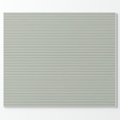 Simple Modern Rustic Sage Green Stripes  Wrapping Paper (Flat)