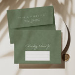 Simple Modern Sage Green Calligraphy Wedding Envel Envelope<br><div class="desc">Designed to coordinate with for the «Modern Classic» Wedding Invitation Collection. To change details,  click «Details». View the collection link on this page to see all of the matching items in this beautiful design or see the collection here: https://bit.ly/3rQMpxU</div>