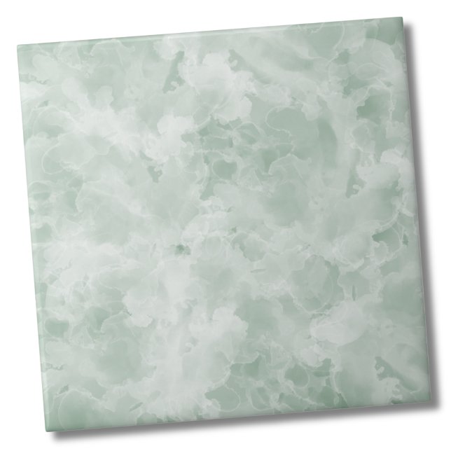 Simple Modern Sage Green Ceramic Tile (Simple Modern Green Ceramic Tile)