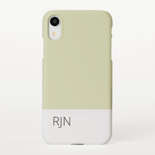 Simple Modern Sage Green Grey iPhone XR Case