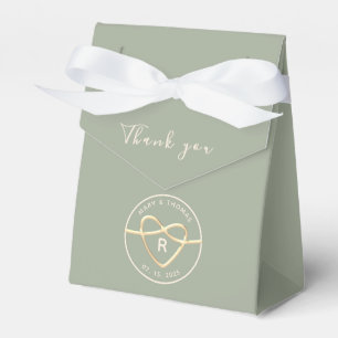 Simple Modern Sage Green Wedding Favor Box