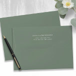 Simple Modern Sage Green Wedding Invitation Envelope<br><div class="desc">Simple Modern Sage Green Wedding Invitation envelope. An elegant and simple design for wedding suite. Please have a look at the collection for the whole wedding suite.</div>