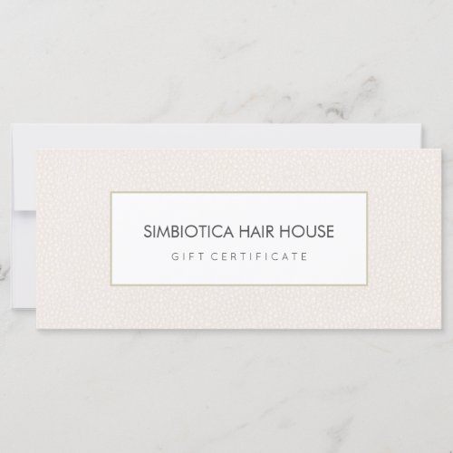 Simple Modern Salon Spa Pink Gift Certificate