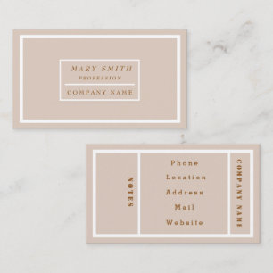 Simple Modern Sand Dollar Business Card