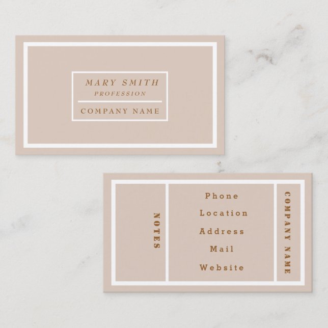 Simple Modern Sand Dollar Business Card (Front/Back)