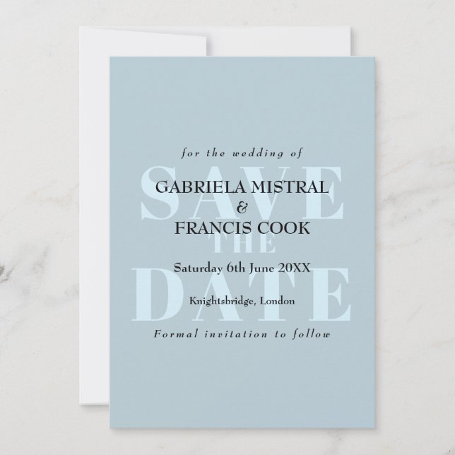 Simple Modern Save the Date Card (Front)