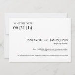 Simple &amp; Modern Save The Date Invitation at Zazzle