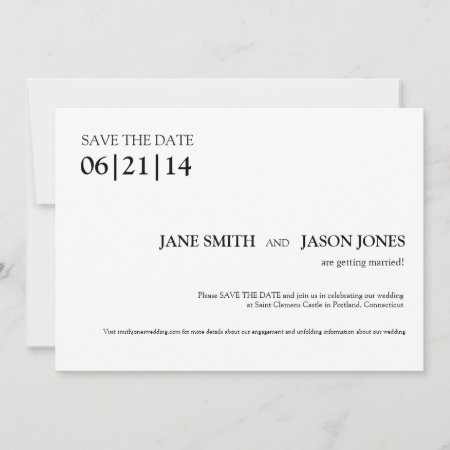 Simple & Modern Save The Date Invitation