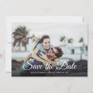Simple Modern Save the Date Script Photo