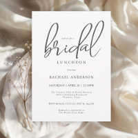 Simple Modern Script Bridal Luncheon