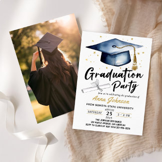 Simple Modern Script Class of '26 Graduation Party Invitation