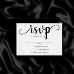Simple Modern Script | Classic Black Any Event RSVP Card