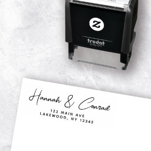 Simple Modern Script Minimalist Wedding Self-inking Stamp