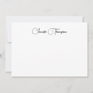 Simple Modern Script Personalize Note Card