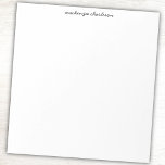 Simple Modern Script Personalized Name Notepad<br><div class="desc">Add your own choice of name to this simple,  minimalist design. The lower case name in a modern script font adds a unique touch.</div>