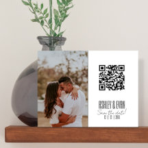 Simple, Modern Script Photo Template Save the Date