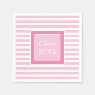 Simple Modern Script Pink Graduate Party Napkins