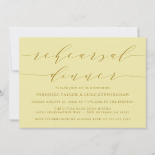 SIMPLE MODERN SCRIPT REHEARSAL DINNER INVITATION
