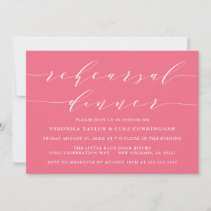 SIMPLE MODERN SCRIPT   REHEARSAL DINNER INVITATION