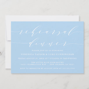 SIMPLE MODERN SCRIPT   REHEARSAL DINNER INVITATION