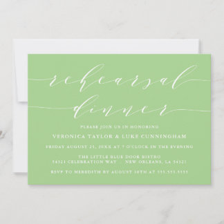 SIMPLE MODERN SCRIPT | REHEARSAL DINNER INVITATION