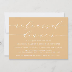 SIMPLE MODERN SCRIPT REHEARSAL DINNER INVITATION