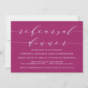 SIMPLE MODERN SCRIPT REHEARSAL DINNER INVITATION