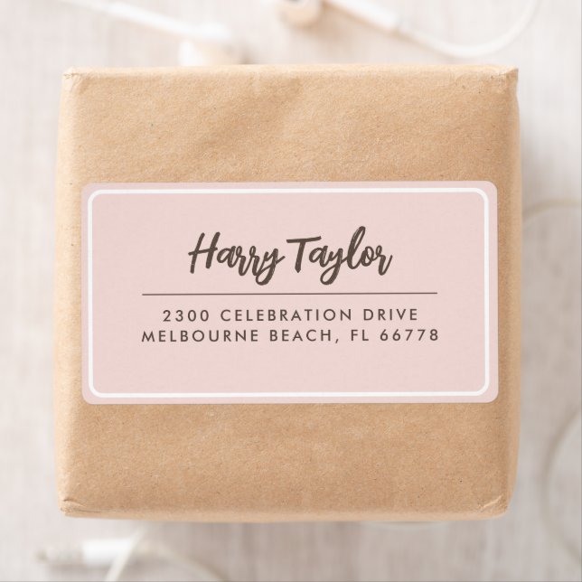 Simple Modern  Script Return Address  Label (Insitu)