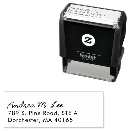 Simple Modern Script Return Address Self-Inking Stamp