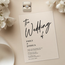 Simple Modern Script Transparent Wedding