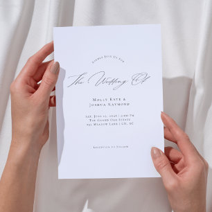 Simple Modern Script Wedding Invitation