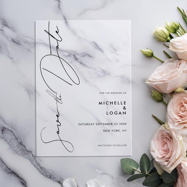 Simple Modern Script Wedding Save the Date (Creator Uploaded)