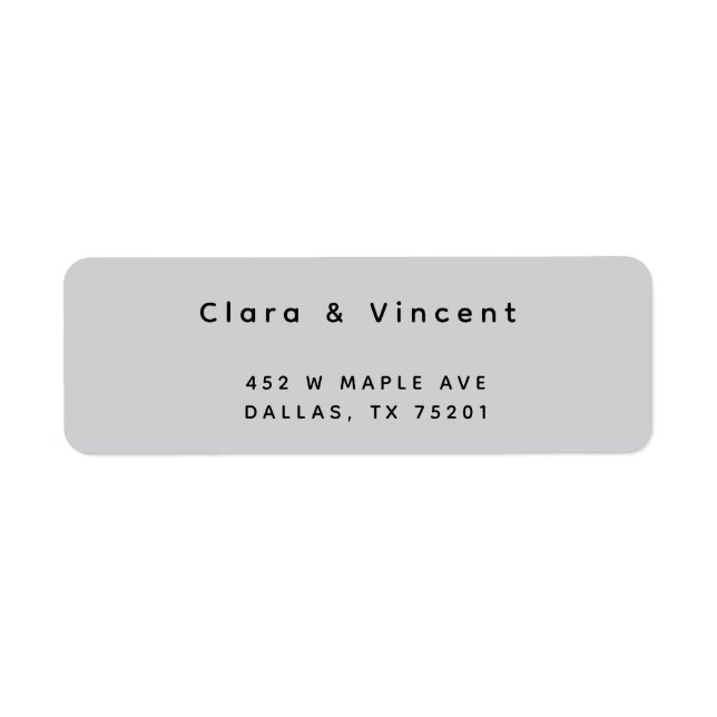 Simple Modern Sea Foam Return Address Label (Front)