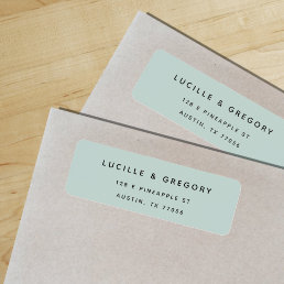 Simple Modern Sea Foam Return Address Label