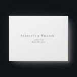 Simple Modern Self Addressed Wedding RSVP Envelope<br><div class="desc">This simple modern self addressed wedding rsvp envelope design is a timeless fusion of classic charm and contemporary simplicity. With a focus on minimalist style, this design features clean lines, neutral tones, and a sophisticated black and white palette, ensuring every detail exudes refined simplicity. Whether you're planning a traditional ceremony...</div>